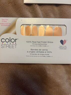 Color Street Metallic Peach Peel & Apply Nail Strips